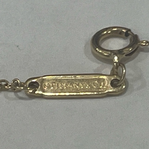 Tiffany & Co Women’s 18k Gold Necklace T Smile Mini Pendent 18 Inch - Picture 2 of 9